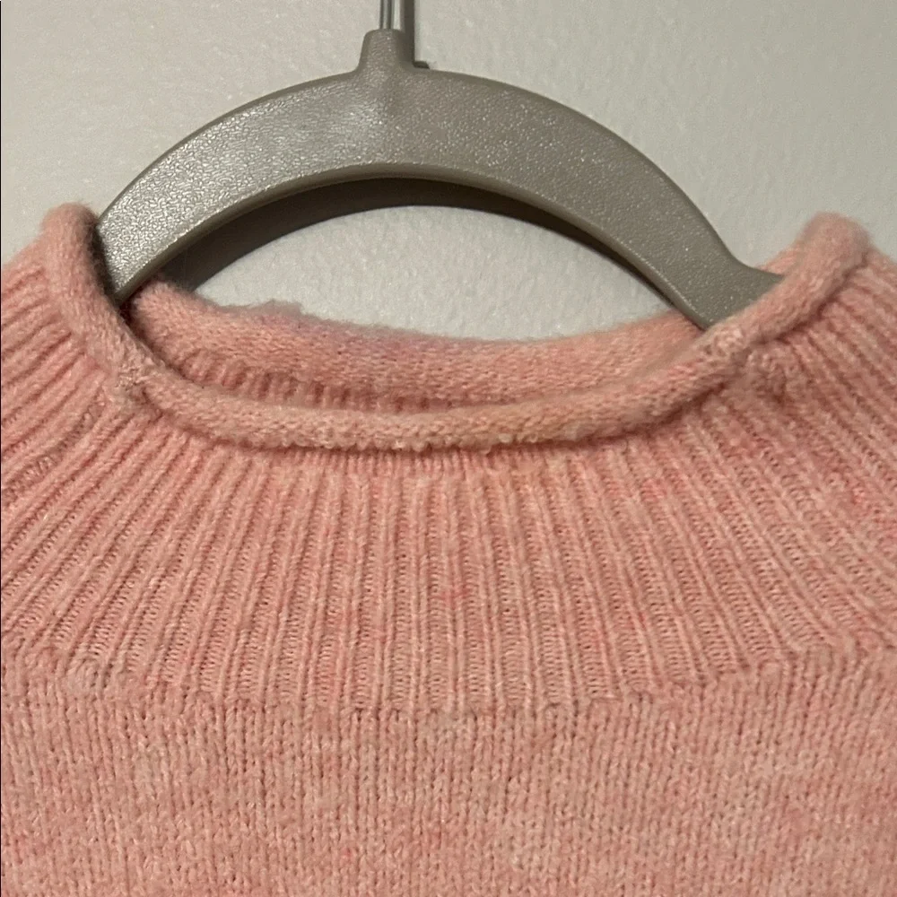 J. Crew Soft Pink rolled neck sweater. Wool/poly blend. Small. - Picture 6 of 7